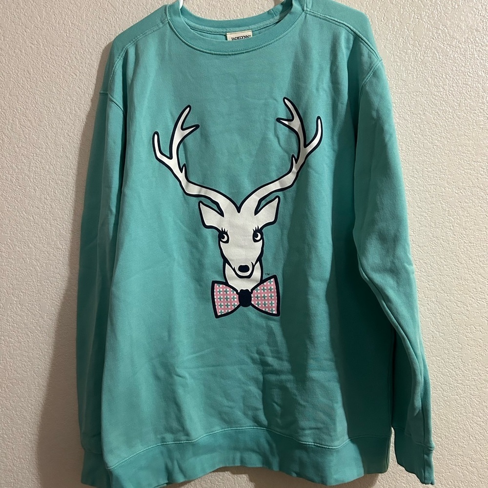 Teal Jadelynn Brooke Deerly Southern Attire Sweatshirt